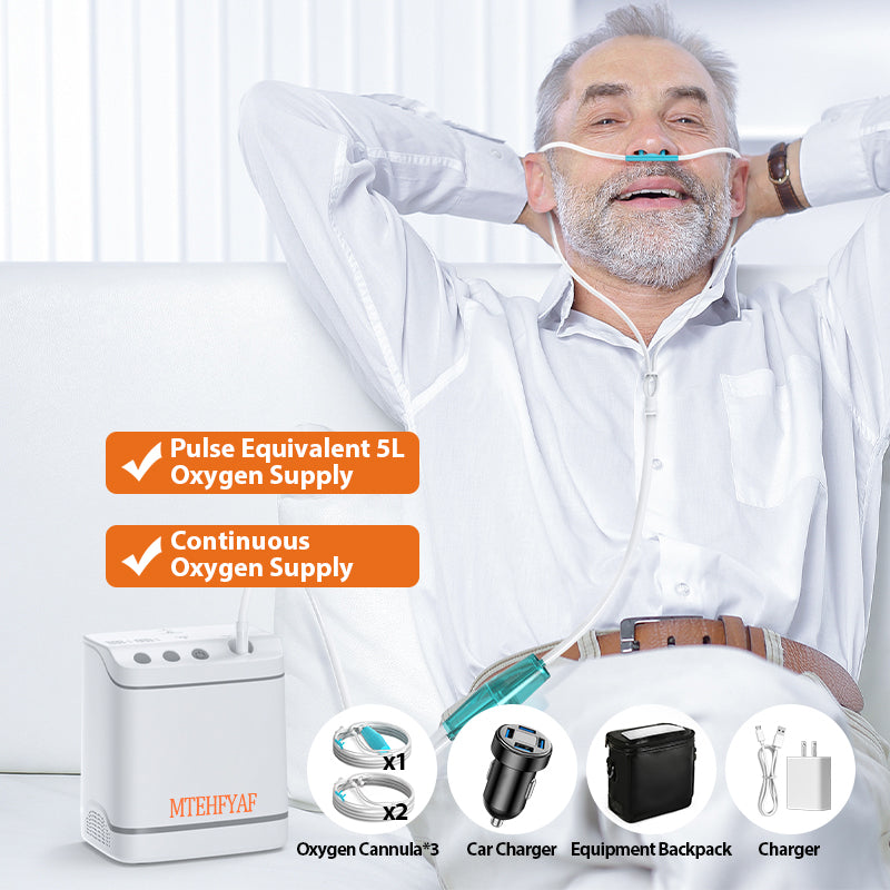 MTEHFYAF® Portable Oxygen Generator Silver Model - Best Smallest