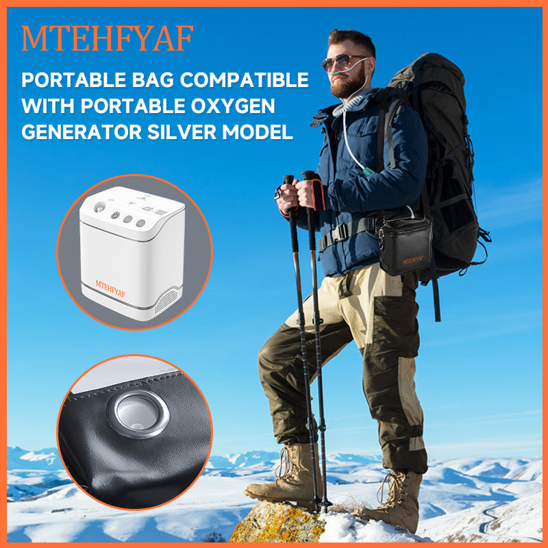 MTEHFYAF®Portable Oxygen Generator Silver Model Specialized Bag