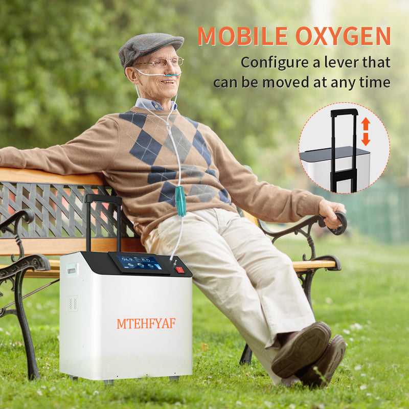 Customizable Portable Oxygen Concentrator – Adjustable 4L to 10L Capacity with 90%+ Oxygen Concentration, 2-Hour Battery Life