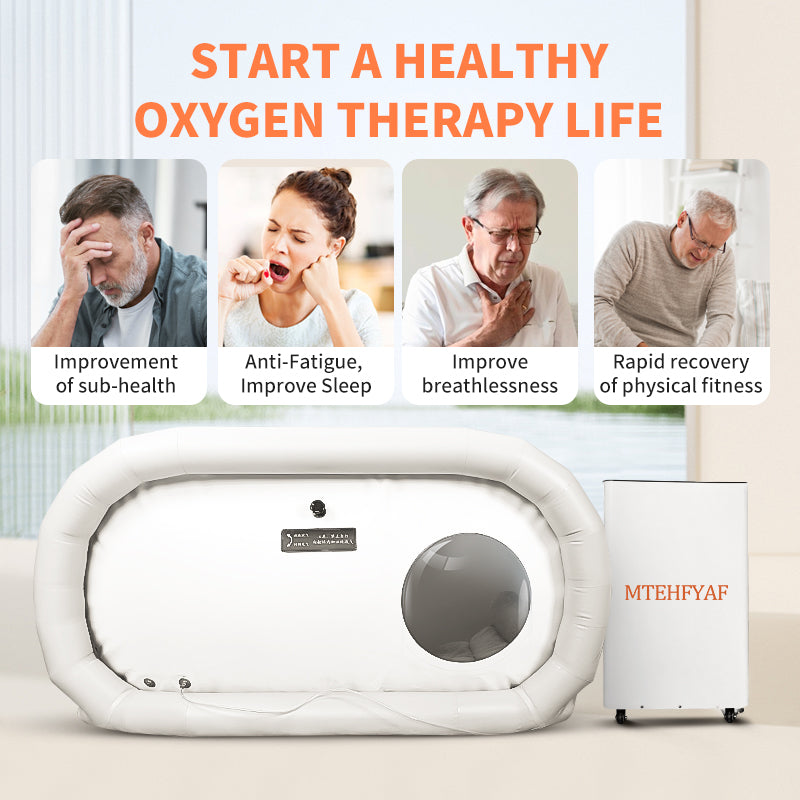 MTEHFYAF® Flexible Micro-Pressurized Single Oxygen Chamber Continuous Oxygen Supply Oxygen Concentration 93% ± 3, Can Be Customized 3-5L of Oxygen Chamber Suitable for Rehabilitation and Oxygen Therapy and Other Diseases of the Population