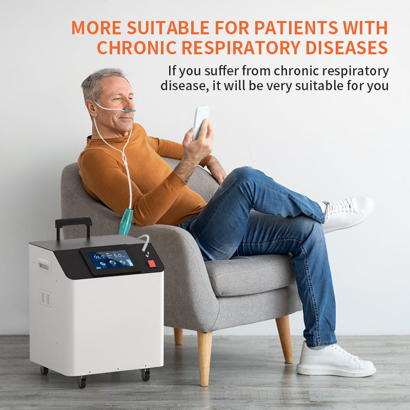 Customizable Portable Oxygen Concentrator – Adjustable 4L to 10L Capacity with 90%+ Oxygen Concentration, 2-Hour Battery Life