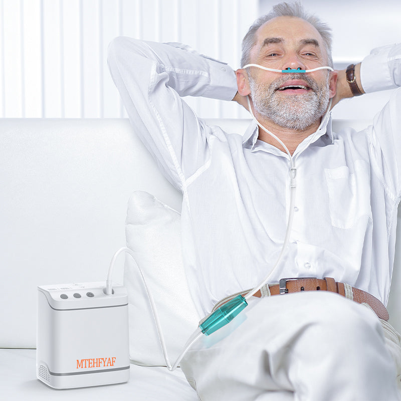 MTEHFYAF® Portable Oxygen Generator Silver Model - Best Smallest