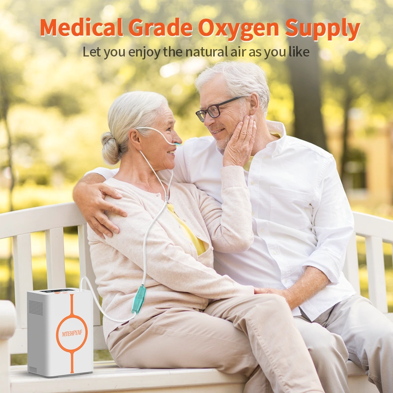 MTEHFYAF® 5L Pulse Portable Oxygen Concentrator with 93% High Oxygen Purity, Rechargeable Battery – Ideal for COPD, Emphysema, Home, and Outdoor Use